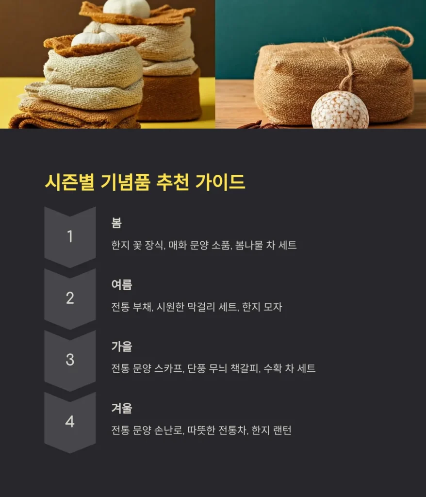 계절별 기념품 추천